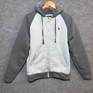US Polo Assn Jacket Mens Small Hoodie Fleece Full Zip